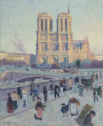 Le Quai Saint-Michel et Notre-Dame
